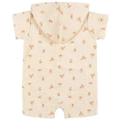 Gerber Baby Boys Hooded Cotton Romper, Desert, 6-9 Months - Image 2