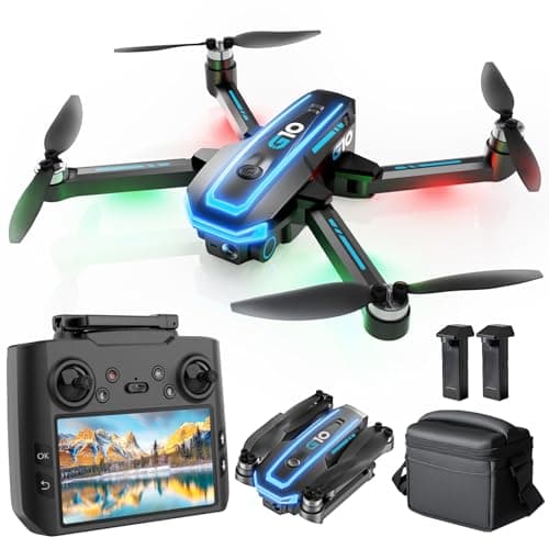 GPS Drones with 4K Camera for Adults with HD Screen on Controller and Follow Me Mode,Long Flight Time and Distance,Transmission and GPS Auto Return,G10 RC Quadcopter Easy fly for Beginner and Kids,Under 249g - Image 1