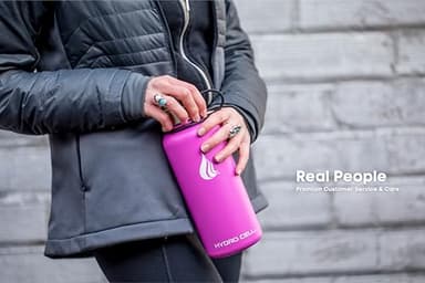 HYDRO CELL Stainless Steel Insulated Water Bottle with Straw - For Cold & Hot Drinks - Metal Vacuum Flask with Screw Cap and Modern Leakproof Sport Thermos for Adults (Fuchsia 32oz) - Image 4