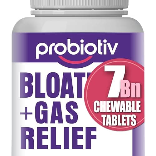 Gas & Bloating Support for Women and Men 7 Billion CFU – Chewable Probiotics & Lactobacillus Reuteri, Daily Digestive Enzymes for Occasional Bloating, Gut Comfort & Digestive Health - Image 1