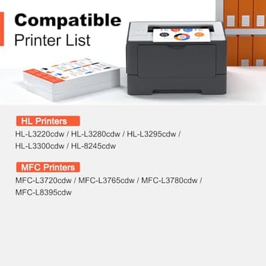 TN229XL Compatible Toner Cartridge for Brother TN229XL TN-229XL TN229 XL to use with MFC-L3780CDW MFC-L3720CDW HL-L3280CDW HL-L3220CDW MFC-L3765CDW HL-L3300CDW HL-L3295CDW Printer (4 Packs) - Image 2