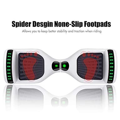 LIEAGLE Hoverboard, 6.5" Self Balancing Scooter Hover Board with Many Certified Wheels LED Lights for Kids Adults(A02 White) - Image 5