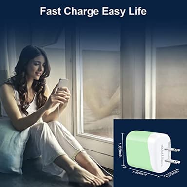 20W USB C Fast Charger for iPhone 17 Air 16e 16 Pro Max 15 14 13 12 11 XR XS X,Google Pixel 10 Pro Fold XL,Samsung Galaxy A17 A16 5G A56 A36 S25,Fast Charging Block TypeC Charger Head Box Travel Cube - Image 5