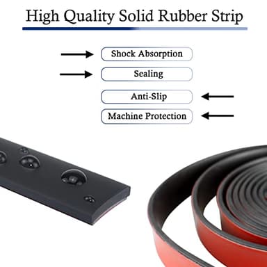 Neoprene Rubber Strips Self Adhesive Solid Rubber Sheets, Rolls & Strips for DIY Gaskets Crafts Pads Seals Warehouse Flooring Neoprene Sheet with Adhesive Backing (1" Wide x 1/8" Thick x 20' Long) - Image 3
