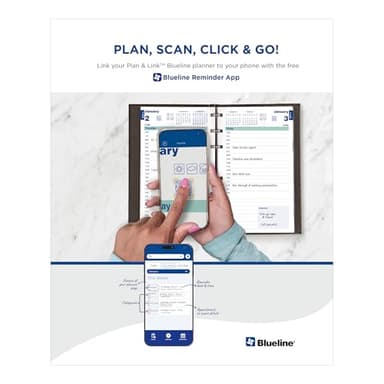 Blueline® 2025 Plan & Link™ CoilPro™ Monthly Planner, 16 Months, September 2024 to December 2025, Twin-Wire Binding, 9.25" x 7.25", Black, English (C1200C.81T-25) - Image 6
