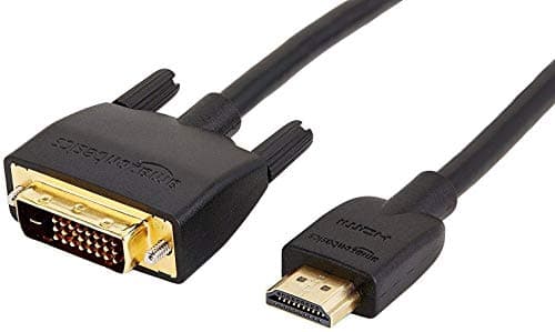 Amazon Basics HDMI to DVI Adapter Cable, Bi-Directional 1080p, Gold Plated, Black, 6 ft, 36-Packs - Image 1