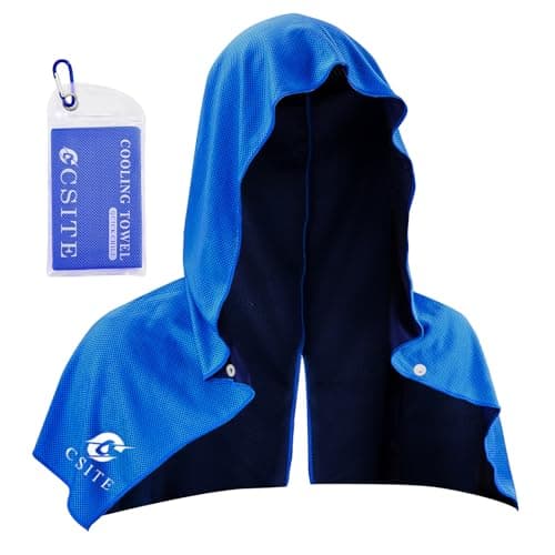 CSITE Cooling Hoodie Towels, Instant Cooling Towels for Neck and Face, UPF 50 Sun Protection, Ice Towel for Hot Weather, Head Towel for Sports, Camping, Cycling & More Activities - Image 1