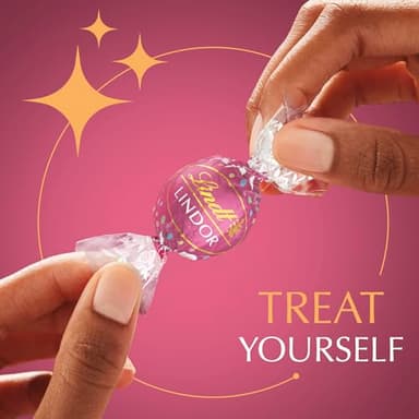 Lindt LINDOR Birthday Cake White Chocolate Truffles, White Chocolate Candy with Smooth, Melting Truffle Center, 8.5 oz. - Image 4