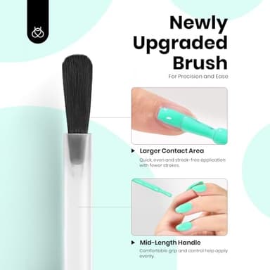 Beetles Green Teal Gel Nail Polish - Hema-Free Turquoise Mint Green Soak Off Gel Polish Island Reverie for DIY Manicure Salon 0.5Oz - Image 7