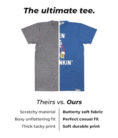 Tipsy Elves Patriotic Shirts for Men Comfy Casual American Flag Short Sleeve Mens 4th of July Summer Tees - Fun Memorial Day Crewneck Graphic Tee - Blue Ben Drankin' Tee Size Medium - Image 4