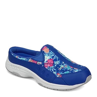 Easy Spirit Women's Traveltime500 Mule, Blue Floral, 6 Wide - Image 2