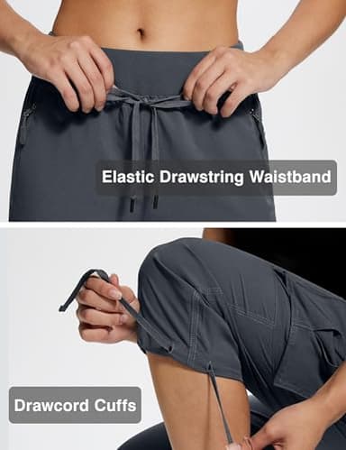 ISEEGZ Hiking Capris for Women with Pockets Lightweight Quick Dry Cargo Capri Travel Pants Women Casual Women's Capris - Image 5