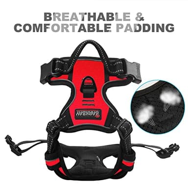 BARKBAY No Pull Dog Harness Front Clip Heavy Duty Reflective Easy Control Handle for Large Dog Walking(Red,L) - Image 7