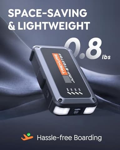 TREKURE Portable Car Battery Jump Starter 3500A 16800mAh Jump Box, Car Battery Jumper Starter Portable Jumper Cables for car(8.0L Gas/6.5L Diesel), Fast Charge, Lights, Compact - Image 5