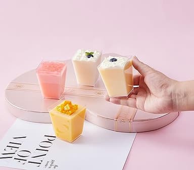 50 Pack 5 oz Mini Dessert Cups with Lids & Spoons – Reusable Parfait & Appetizer Cups, Clear Shooter Bowls – Ideal for Baby Shower, Small Parties, Tasting, Mousse, Pudding – BPA-Free & Recyclable - Image 6