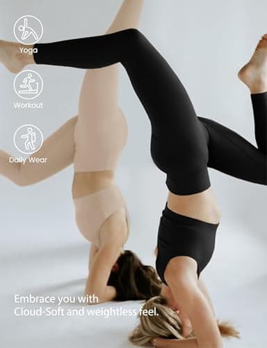 Syrinx High Waisted Leggings with Pockets for Women - Soft Athletic Tummy Control Pants for Yoga Workout - Image 3