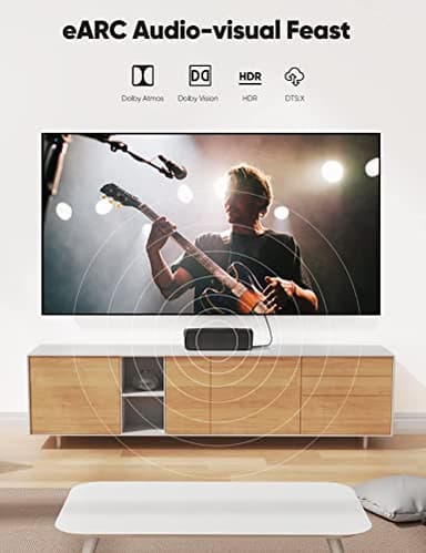 Highwings 8K60HZ HDMI Fiber Optic Cable 2.1 75FT Long, Unidirectional 48Gbps High Speed HDMI Cord 4K120Hz HDCP Compatible for PS5 DVD Player - Image 6