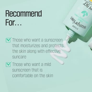 ETUDE Sunprise Sunscreen Mild Sun Milk SPF 50+ / PA++++ (55ml) | Sebum-free, Non-Sticky, Long Lasting Protection, 100% Mineral Korean Sunscreen for sensitive skin - Image 8