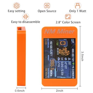 NM Miner Bitcoins Miner Lucky Miner Upgrade 980KH/S 2.8 inch Color Display DIY Solo Miner Crypto Miner Home Use BTC - Image 2