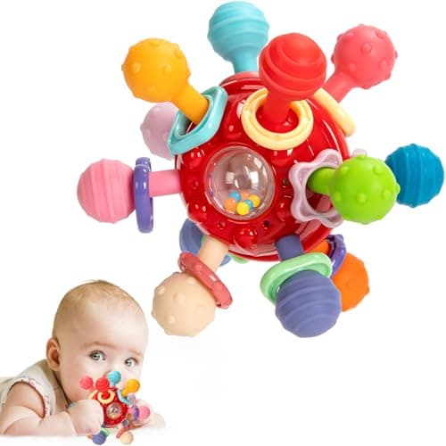 Baby Montessori Sensory Toys for 0-6 6-12 Months, Baby Teether Teething Toys for Babies 0 3 6 9 12 18 Months, Newborn Infant Learning Developmental Toys Gifts for 1 2 Year Old Boys Girls - Image 1