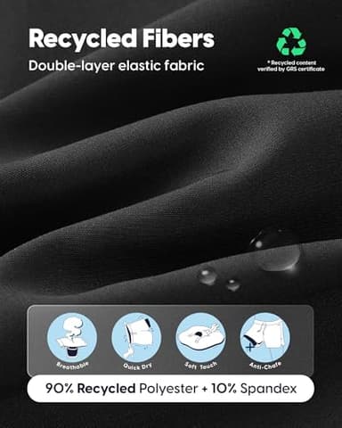 maamgic Mens Swim Trunks with Compression Liner Bathing Suit 7 inch Swim Shorts Swimwear Swimsuit Quick Dry Zipper Pockets Black Floral Medium - Image 6