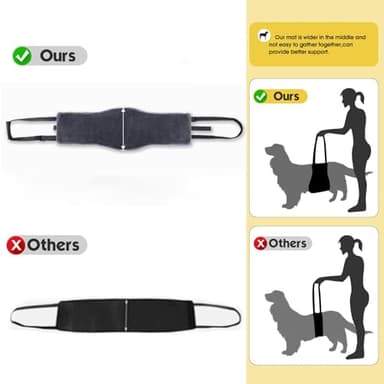 S-ETOVUS Dog Sling for Large Dogs Hind Leg Support, Magic Tape Dog Lift Harness, Soft Dog Support Harness for Back Legs, Hip Support Harness to Help Senior, Injured, Disabled and After ACL Surgery - Image 4