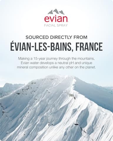 Evian Facial Spray 5 oz Duo Hydrating Mineral Water Mist for Face & Skin Refreshes Makeup, Sets, & Tones Facial Spray Twin Pack for Daily Skincare and Lightweight Facial Moisturizer Mist - Image 8