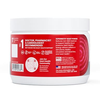 HumanN SuperBeets Beet Root Powder - Non-GMO Beetroot Superfood - Nitric Oxide Supplement for Heart Health, Circulation & Blood Pressure Support - Black Cherry, 30 Servings - Image 9