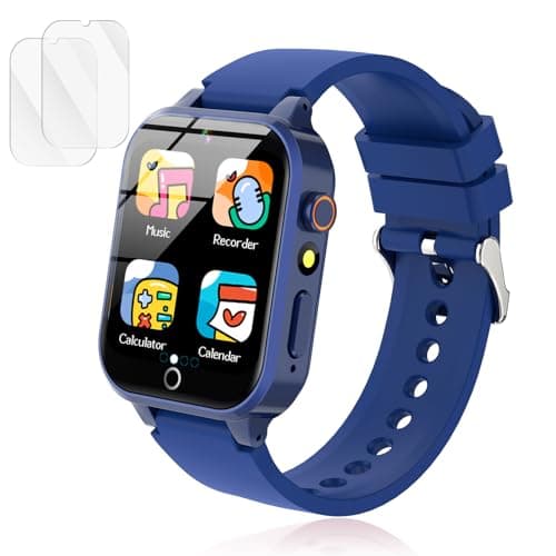 Luyiilo Smart Watch for Kids, with 26 Puzzle Games, Touch Screen, HD Camera, Alarm Clock, Toys for Ages 4-12 Years Old.Birthday Gift for Boys Girls (Blue) - Image 1