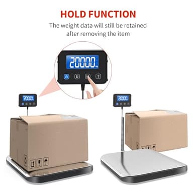 KKZ Shipping Scale, 440 LB Heavy Duty Postal Scale for Packages, Large Mailing Scale for Postage, Industrial, Small Business, Laundry, Warehouse, Stainless Steel - Image 5