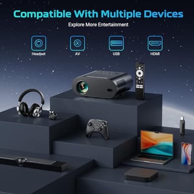 [Google TV/Voice Control]GooDee 4K UHD Smart Projector with WiFi and Bluetooth, Portable Movie Projector with Netflix / Prime Video / YouTube Built-in, Dolby Sound Home Theater for Indoor/Outdoor - Image 7