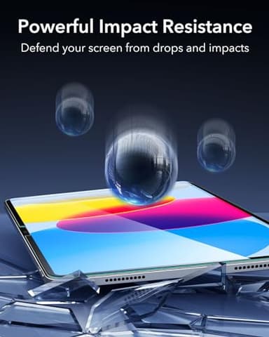 ESR 2 Pack Screen Protector for iPad 11th/10th Generation A16 (11/10.9 Inch, 2025/2022), 9H Tempered Glass Film with Easy Application Tray, Scratch Resistant, Bubble Free, HD Clarity, Touch Sensitive - Image 6