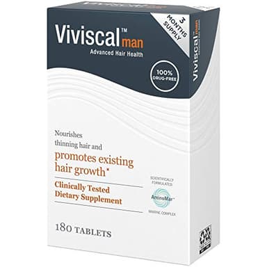 Viviscal Men's Hair Growth Supplements for Thicker Fuller Hair, Clinically Proven Collagen Complex, 180 Tablets 3 Month Supply - Image 10