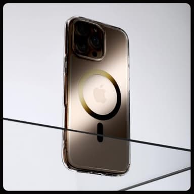 Spigen for iPhone 16 Pro Case, Ultra Hybrid MagFit [Anti-Yellowing] [Compatible with Magsafe] - Clear Gold - Image 3