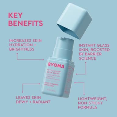 BYOMA Phyto-Mucin Glow Serum - Mucin Face Serum for Glass Skin - Plumps, Primes + Hydrates - Flawless Primer and Makeup Base - Strengthens Skin Barrier - 1.35 fl.oz - Image 3