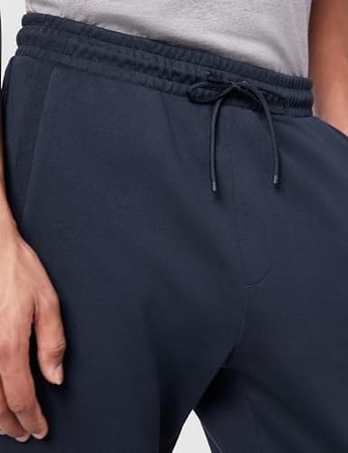 BOSS Hadiko Curved Logo Cuffed Sweatpants Dark Blue - Image 4