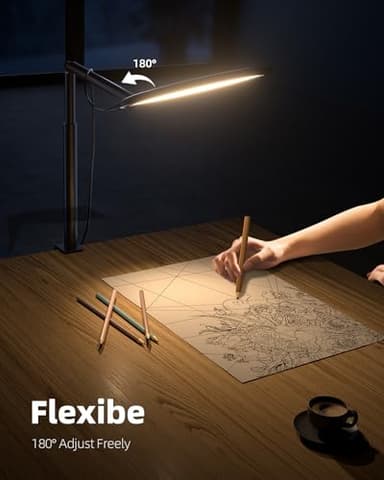 Weilisi 10.2" Desk Ring Light with Stand for Video Call, Ring Light for Desk with Clamp, 360° Rotate & Flexible Height Desk Light, Adjust Arm Desk Lamp for Home Office, Podcast, Gaming, Recording - Image 4