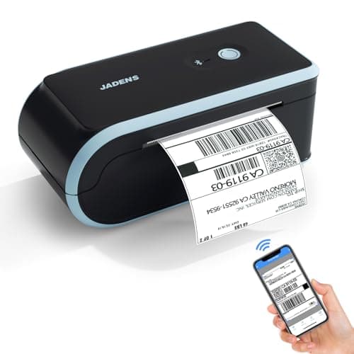 JADENS Bluetooth Thermal Label Printer, Wireless Label Printer with Built-in Paper Bin, Compatible with iOS, Android, Windows, Mac, Chromebook, Widely Used for Etsy, Ebay, Shopify, USPS - Image 1