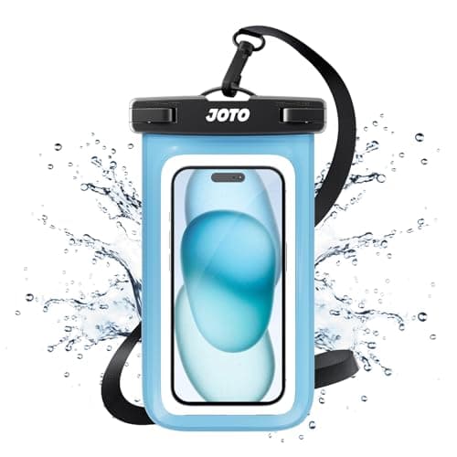 JOTO Universal Waterproof Pouch Case for iPhone 16 15 14 13 Plus Pro Max, IPX8 Cellphone Dry Bag 12 11 Pro Max XR X 8 7 6S Plus SE, Galaxy S23 S22 S21 S20+ S20 S10 Plus Note, Pixel up to 7" -Blue - Image 1