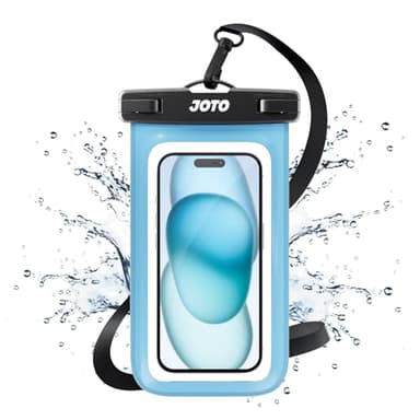 JOTO Universal Waterproof Pouch Case for iPhone 16 15 14 13 Plus Pro Max, IPX8 Cellphone Dry Bag 12 11 Pro Max XR X 8 7 6S Plus SE, Galaxy S23 S22 S21 S20+ S20 S10 Plus Note, Pixel up to 7" -Blue - Image 1