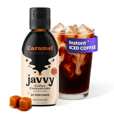 Coffee Concentrate - Cold Brew Coffee, Perfect for Hot or Iced Instant Coffees, Hot Drinks, Cold Brew Concentrate, 35 Servings - Caramel - Image 1