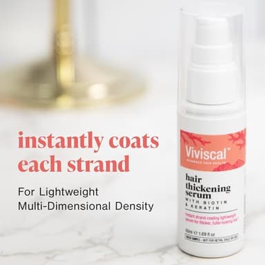 Viviscal Hair Thickening Serum, Instant Lightweight Hair Product, Leave-in Elixir for Thicker, Fuller Looking Hair, with Keratin & Biotin, 50ml (1.69 fl. oz.) - Image 5