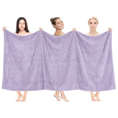 Cotton Paradise 100% Cotton 40x80 Oversized Bath Sheet, Extra Large Turkish Bath Towels for Bathroom, Lilac Bathsheet - Image 1