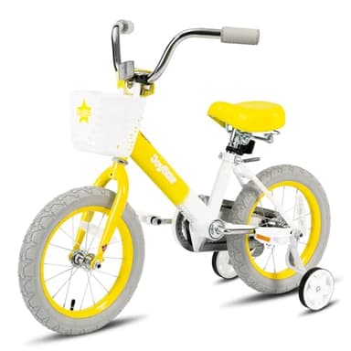 JOYSTAR 16 Inch Kids Bike Vintage Girls Bikes with Training Wheels & Basket, Retro Kids Bicycle for Girls Toddler Ages 4-7 Years, Yellow - Image 7
