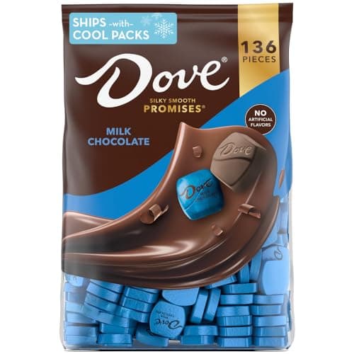 DOVE PROMISES Milk Chocolate Candy Individually Wrapped Bulk Pack (38.09 oz, 136 Piece) Bag - Image 1