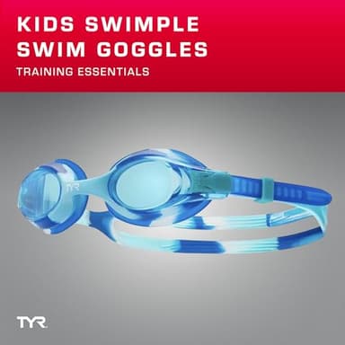 TYR Swimple Tie-Dye Kids' Swim Goggles - Non-Mirrored Swimming Goggles for Competitive Training and Recreation - Anti-Fog, UVA/UVB Protection, Watertight Seal - Blue/Green - Image 3