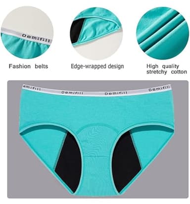 Demifill Teen Girls Period Panties Juniors Leak-Proof Underwear Soft Protective Briefs 10-12Years - Image 3