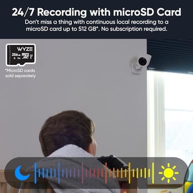 Wyze Cam OG Indoor/Outdoor 1080p Wi-Fi Smart Home Security Camera with Color Night Vision, Built-in Spotlight, Motion Detection, 2-Way Audio, Compatible with Alexa & Google, White, Free Expert Setup - Image 9