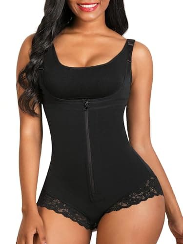 SHAPERX Women's Fajas Colombianas Shapewear Postpartum Tummy Control Body Shaper Butt Lifter Bodysuit,SZ7200-Black-New-M - Image 1