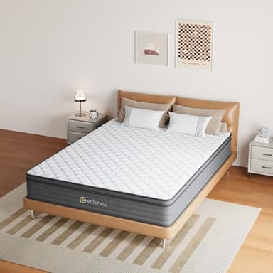 Queen Mattress, 10 Inch Hybrid Mattress with Memory Foam & Pocket Spring, Ergonomic Design for Pressure Relief, Edge Support, Medium Firm Feel Mattress in a Box (60 x 80 x10 Inches, Queen Size) - Image 4